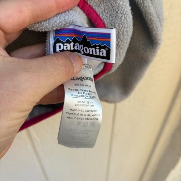 Patagonia Lightweight Synchilla SnapT Pullover Girls Medium Drifter Grey Outdoor - Picture 5 of 9